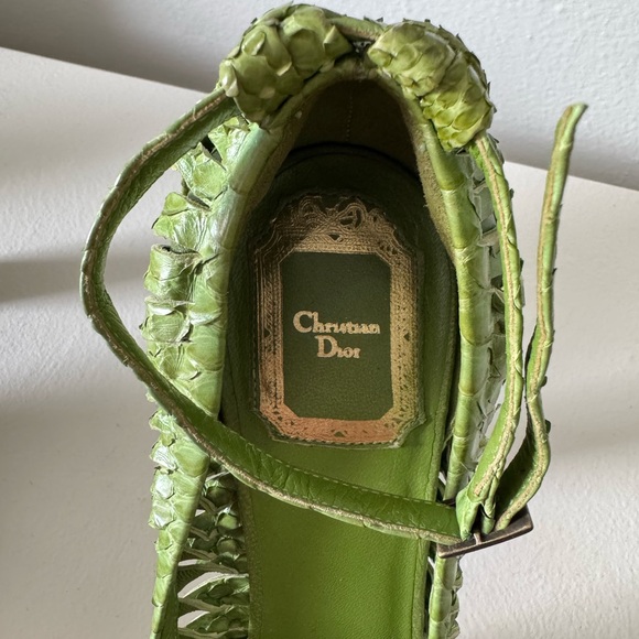 Christian Dior Python Green Pumps - Picture 3 of 9